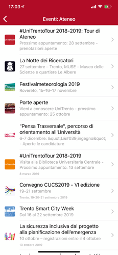 Vedi gli eventi
